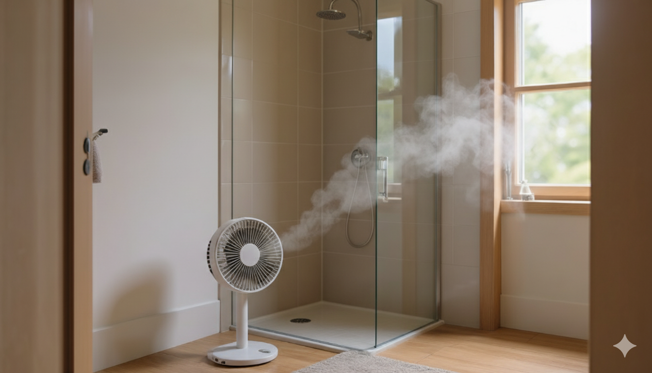 Ventilador portátil para baño sin ventanas